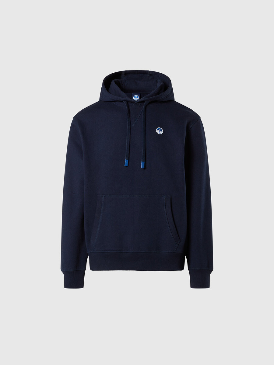 sudadera con capucha y parche de logotipo