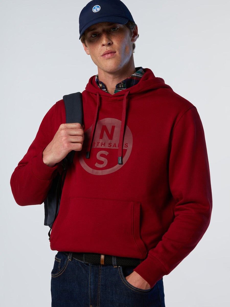 sudadera con capucha y estampado de logotipo maxi