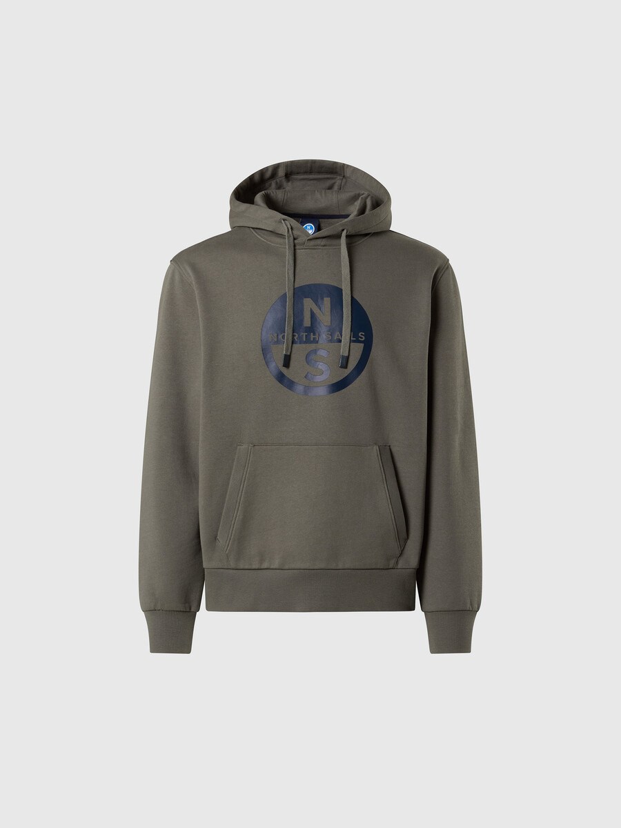 sudadera con capucha y estampado de logotipo maxi