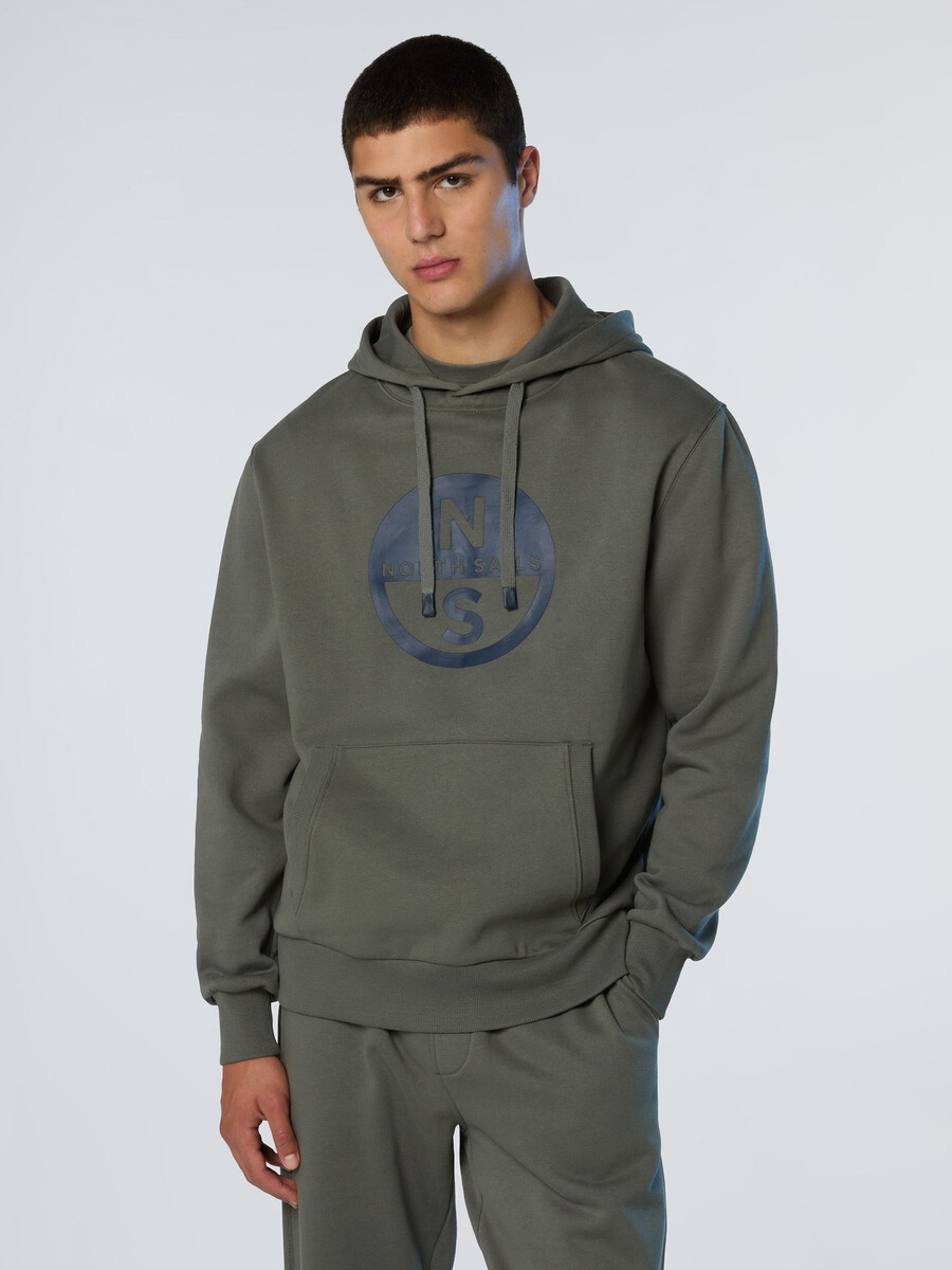 sudadera con capucha y estampado de logotipo maxi
