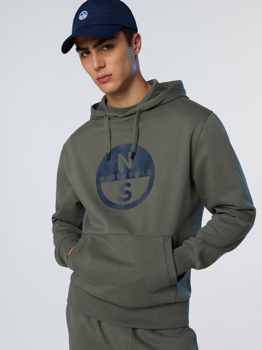 sudadera con capucha y estampado de logotipo maxi