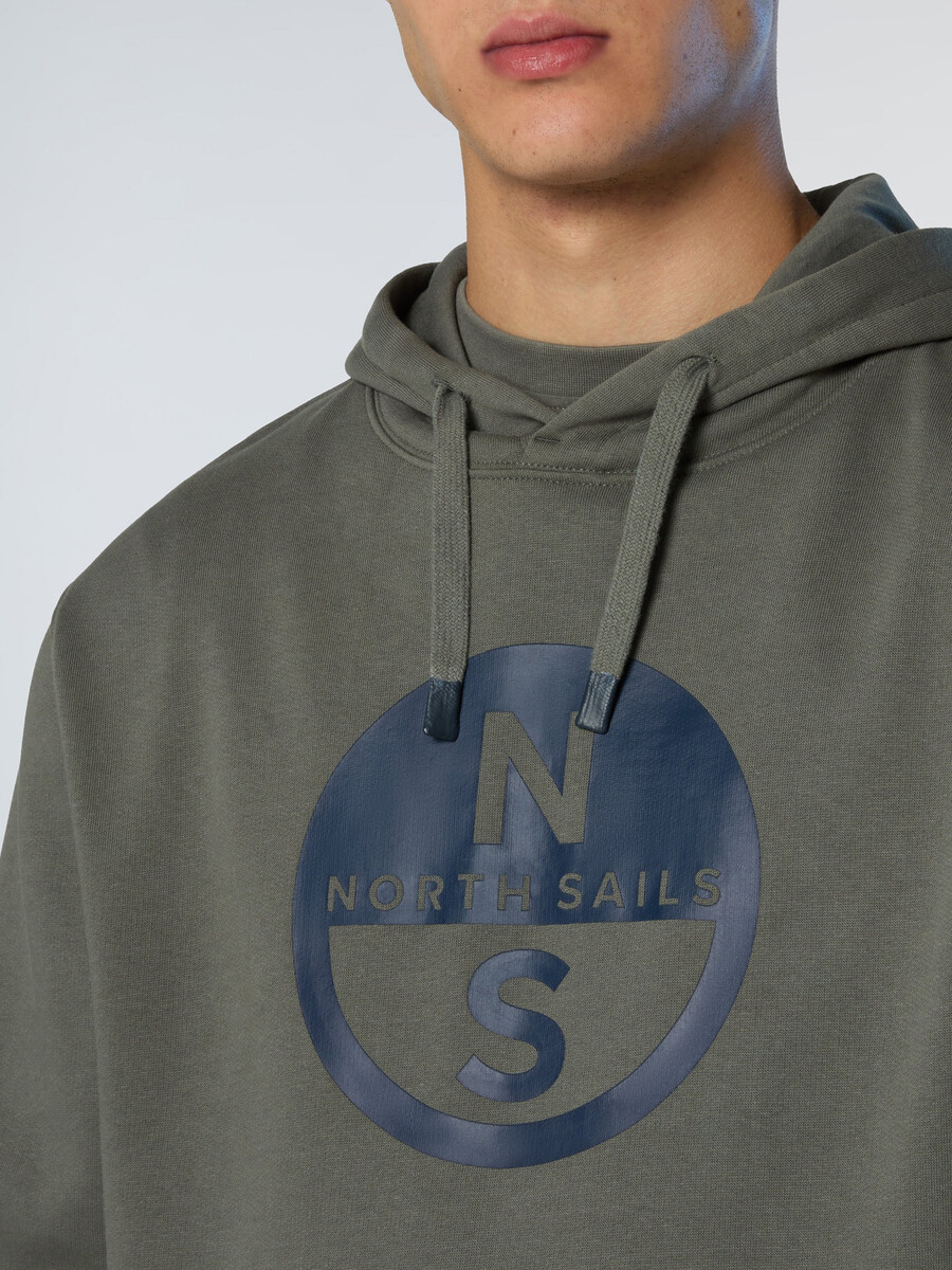 sudadera con capucha y estampado de logotipo maxi