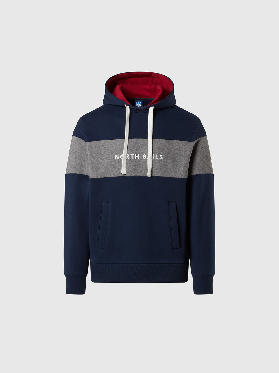 sudadera con capucha de rayas largas