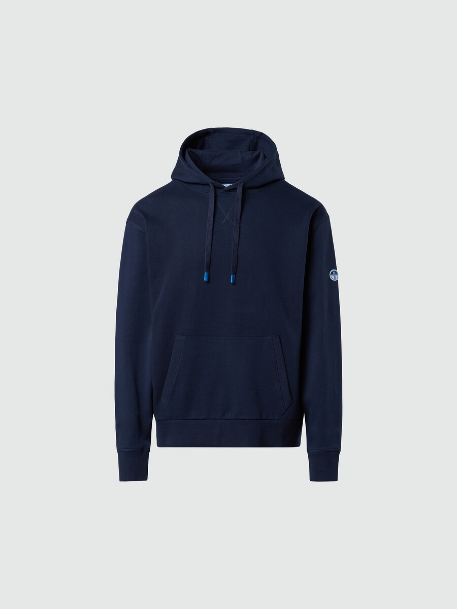 sudadera con capucha y ribete lateral