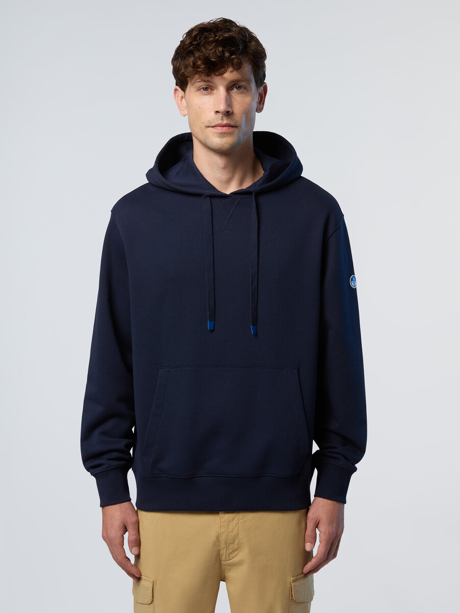 sudadera con capucha y ribete lateral