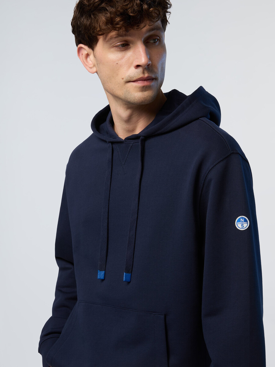 sudadera con capucha y ribete lateral
