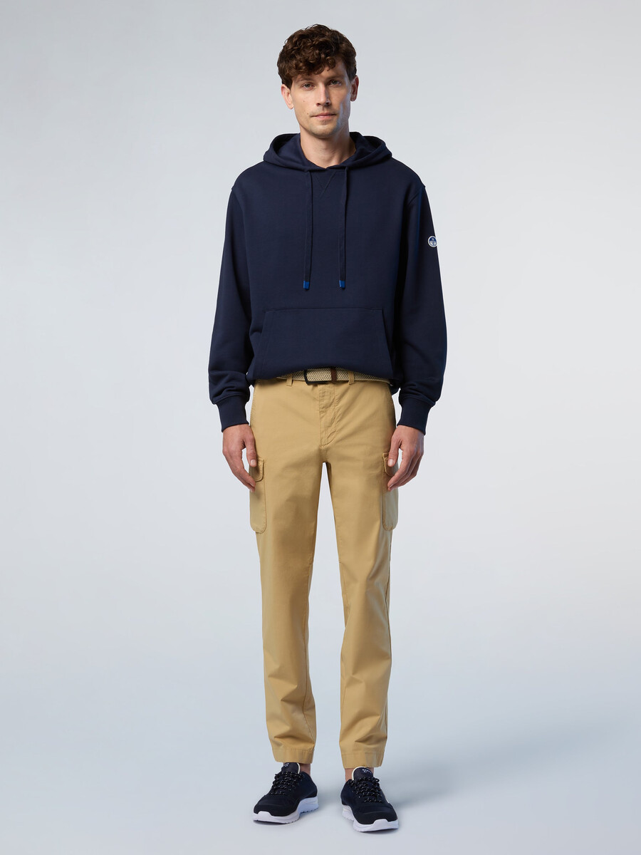 sudadera con capucha y ribete lateral