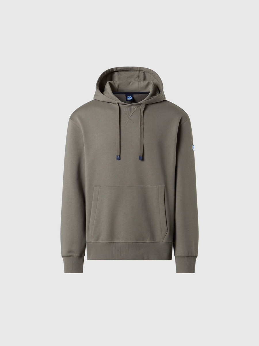 sudadera con capucha y ribete lateral