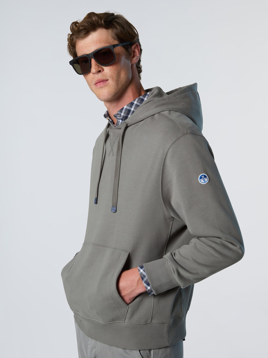 sudadera con capucha y ribete lateral