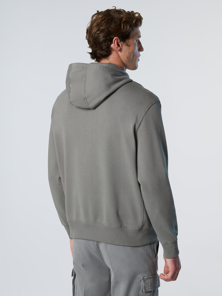 sudadera con capucha y ribete lateral