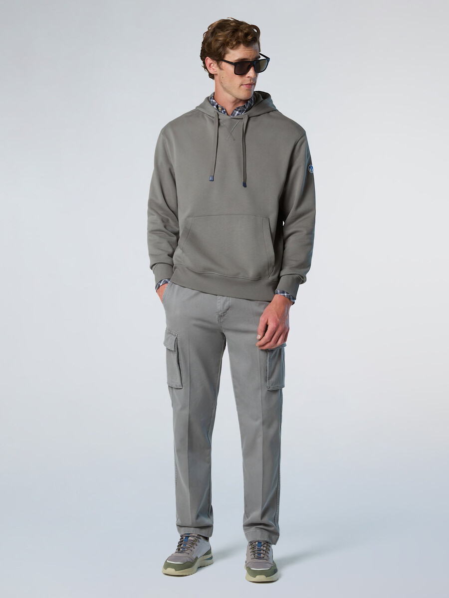 sudadera con capucha y ribete lateral