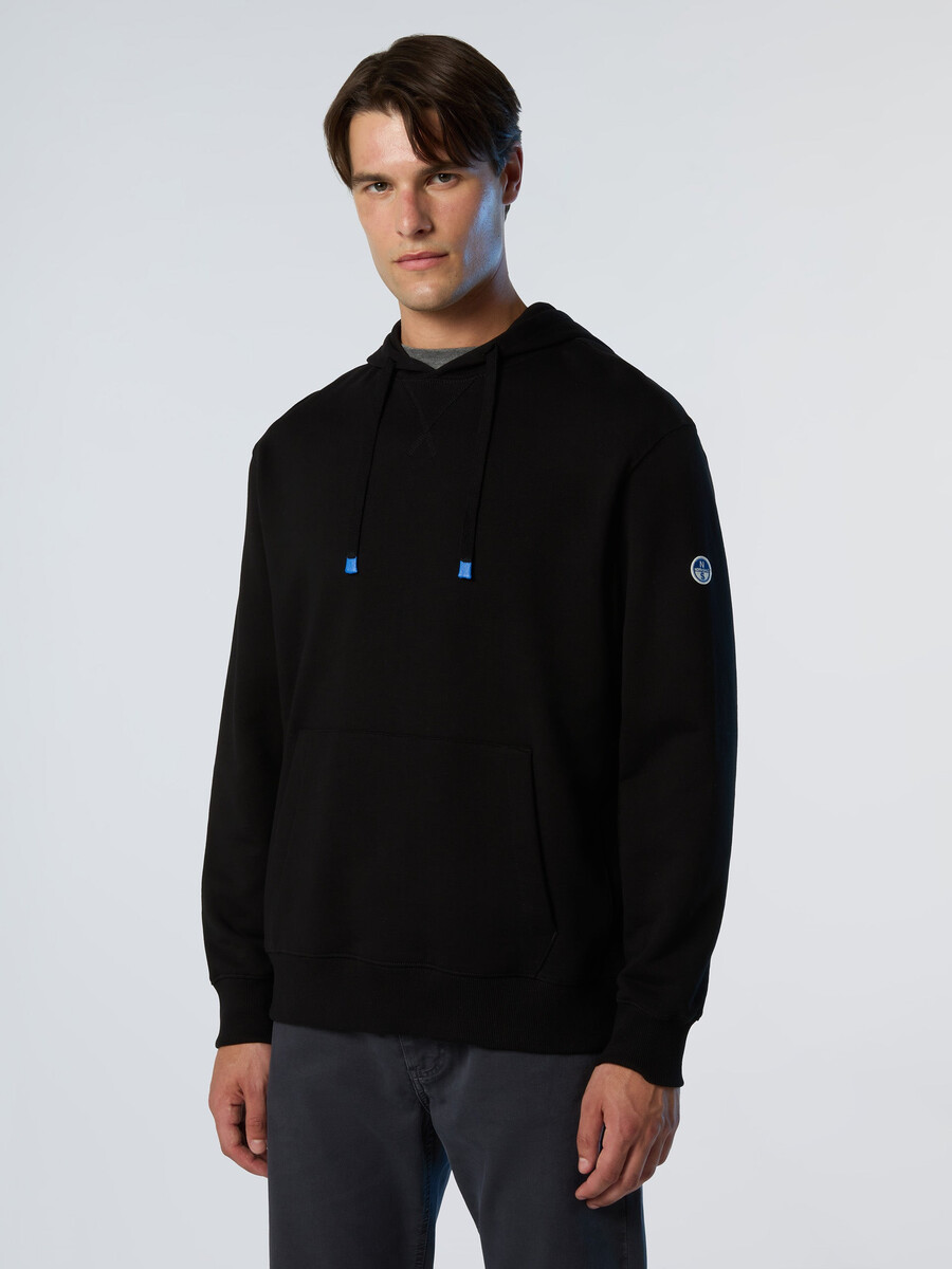 sudadera con capucha y ribete lateral