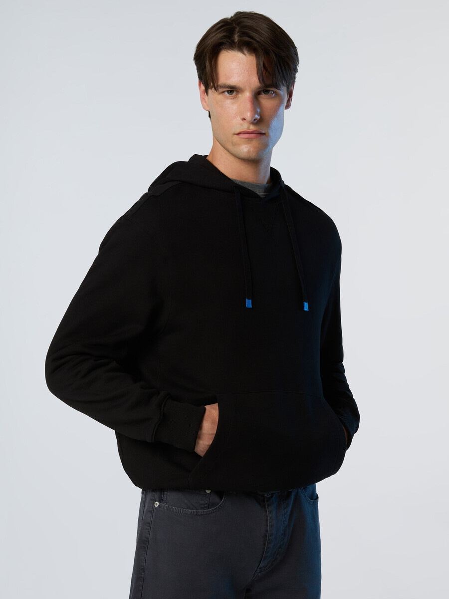 sudadera con capucha y ribete lateral