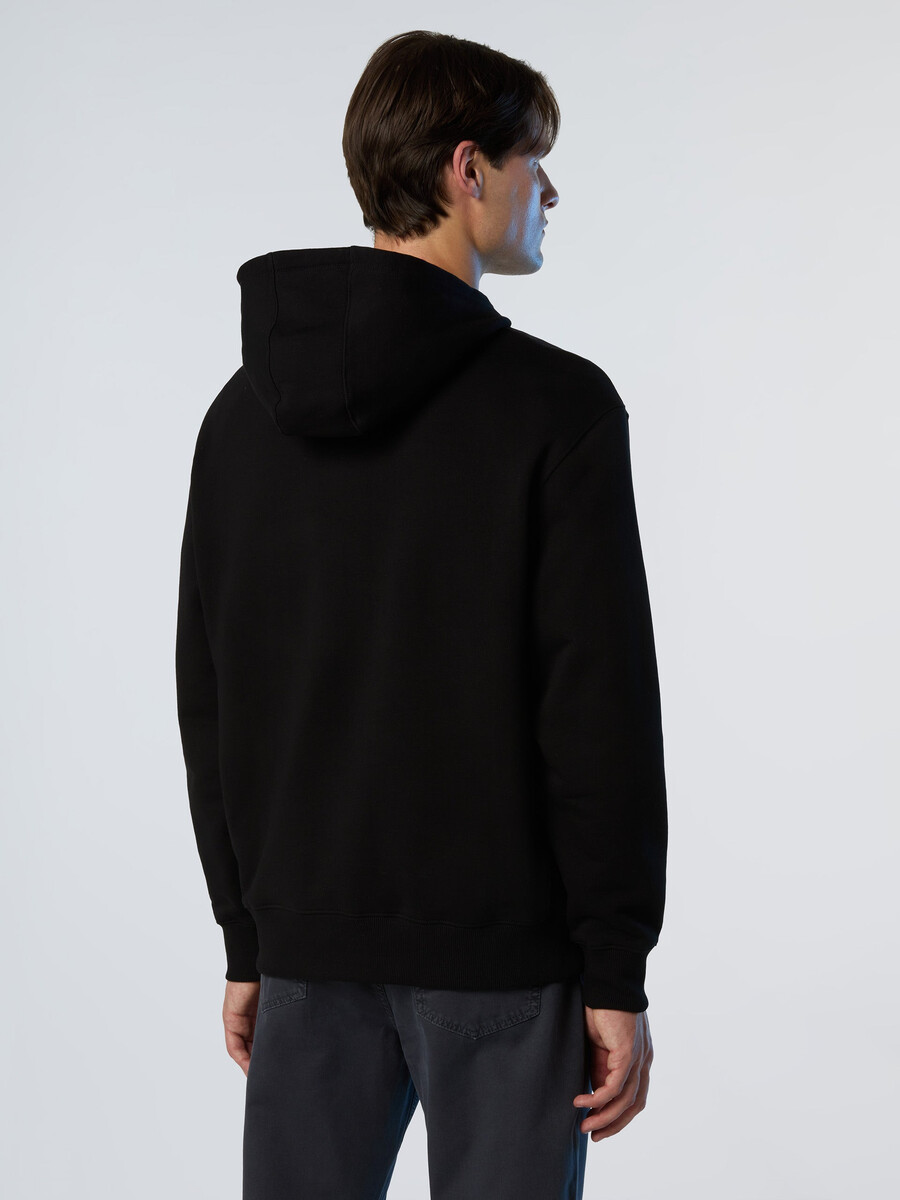 sudadera con capucha y ribete lateral