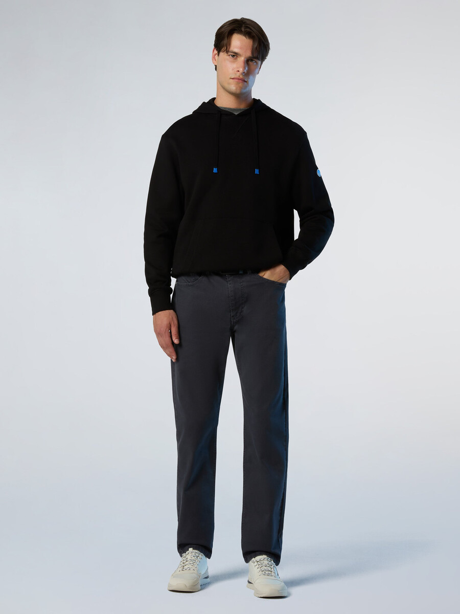 sudadera con capucha y ribete lateral