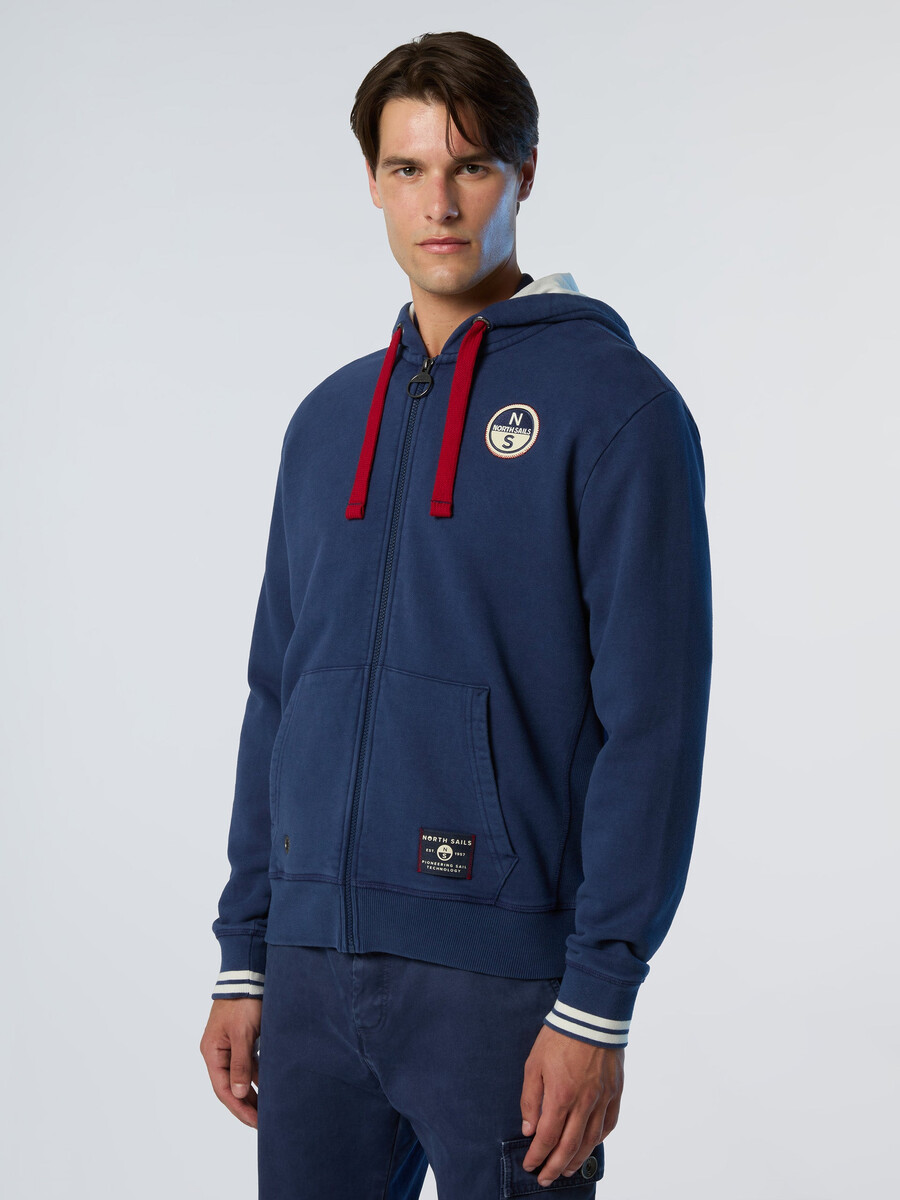 sudadera con capucha y cremallera completa de archivo