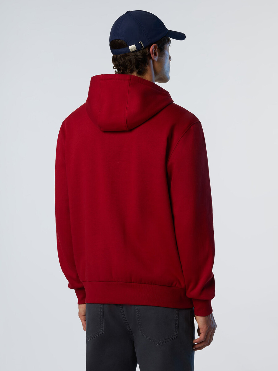sudadera con capucha y cremallera completa con logotipo bordado