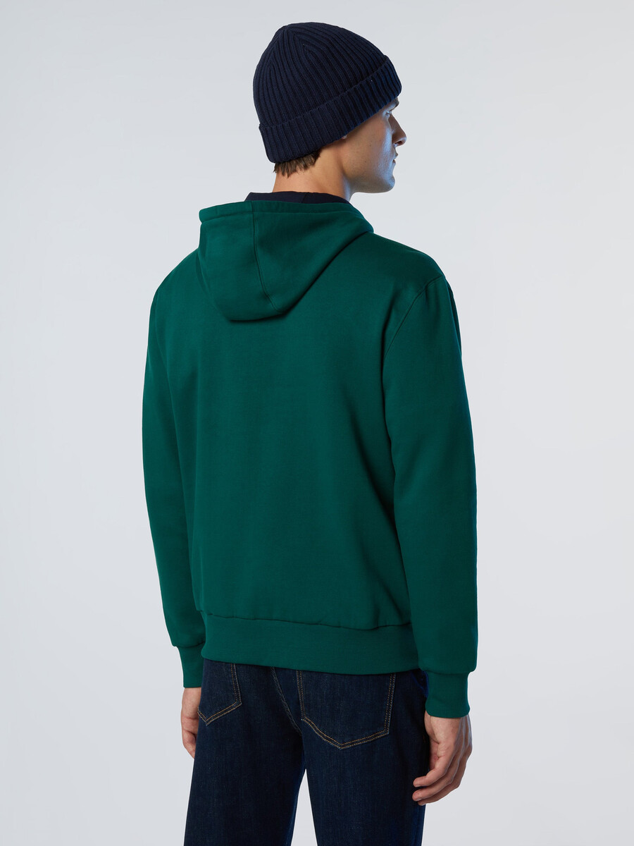 sudadera con capucha y cremallera completa con logotipo bordado