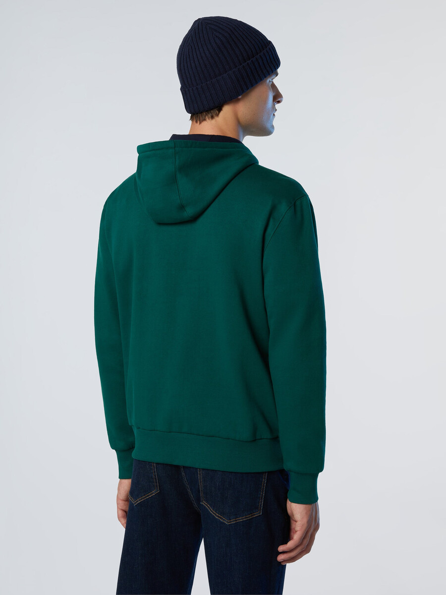 sudadera con capucha y cremallera completa con logotipo bordado