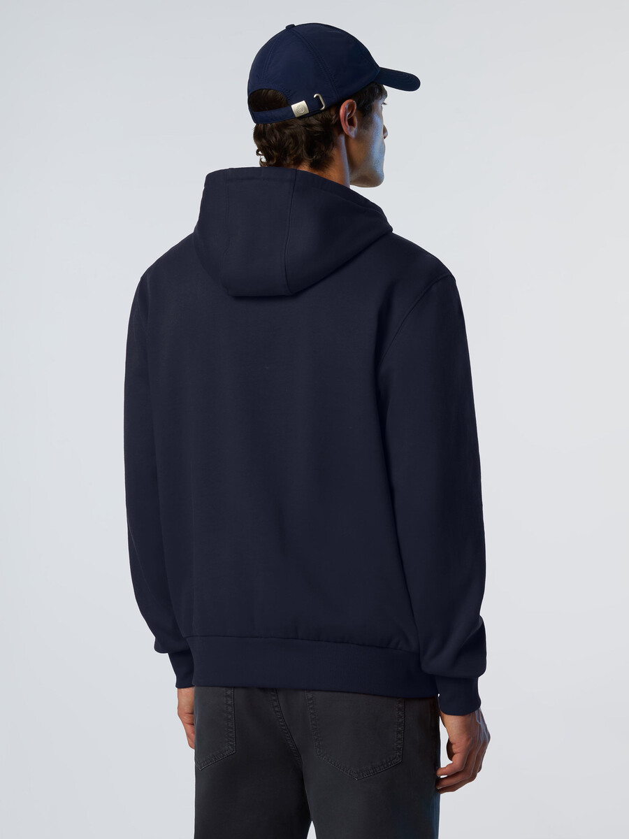 sudadera con capucha y cremallera completa con logotipo bordado