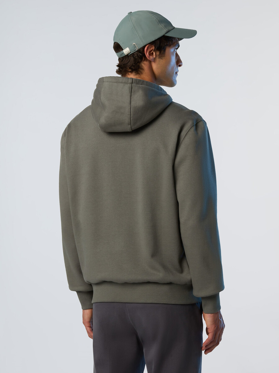 sudadera con capucha y cremallera completa con logotipo bordado