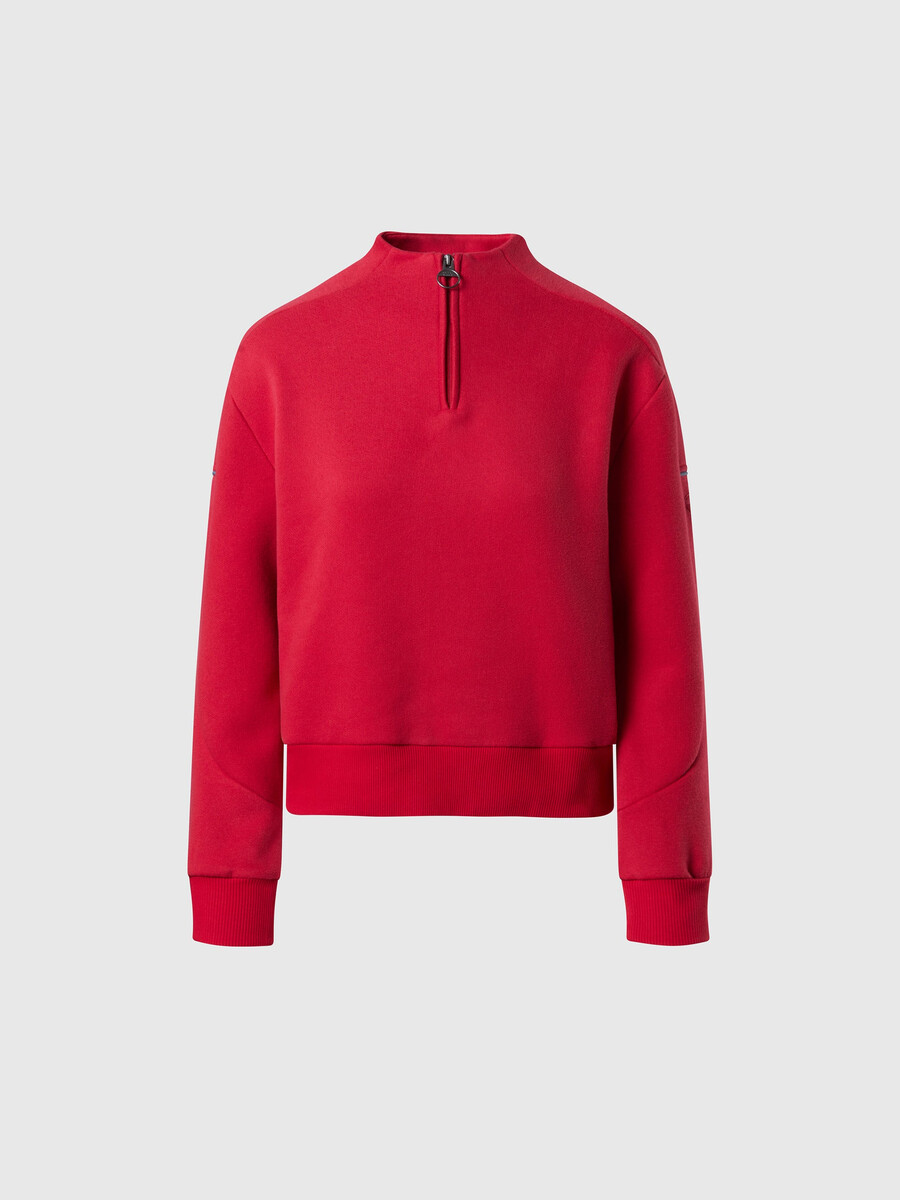 sudadera de invierno de polar con media cremallera