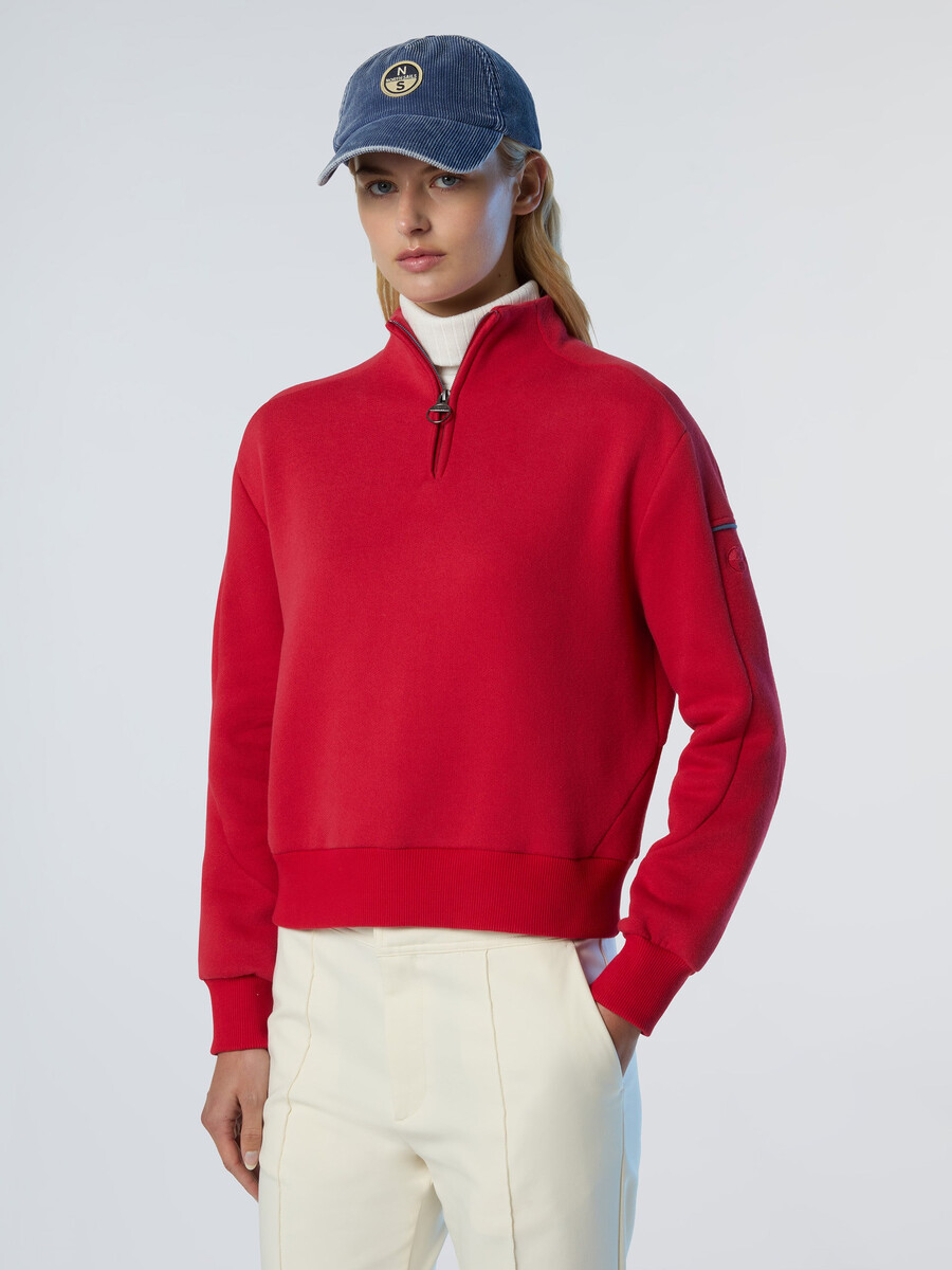sudadera de invierno de polar con media cremallera