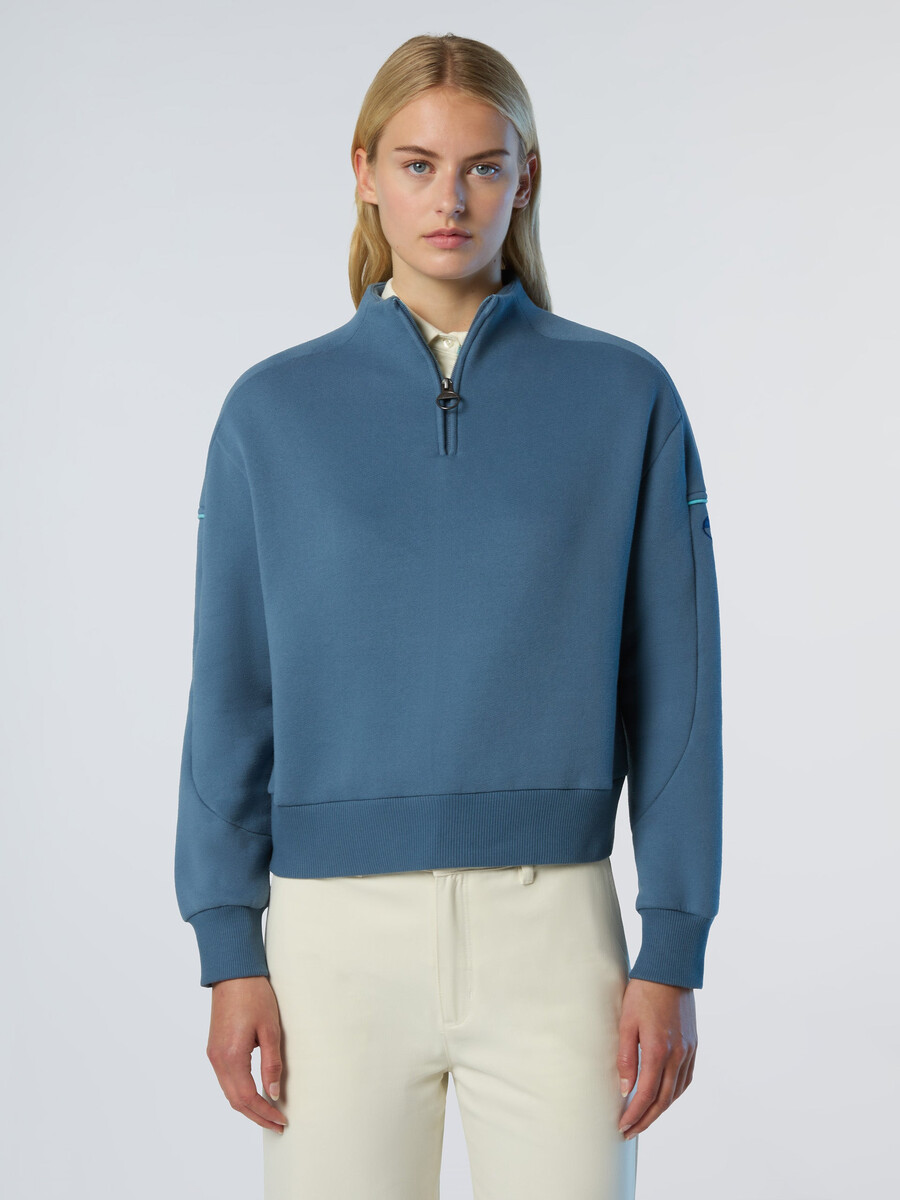 sudadera de invierno de polar con media cremallera