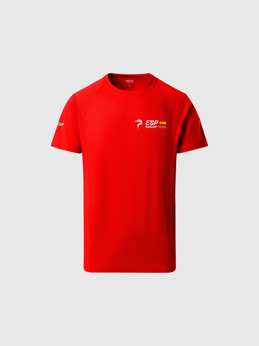 camiseta técnica de manga corta de la regata sailgp españa