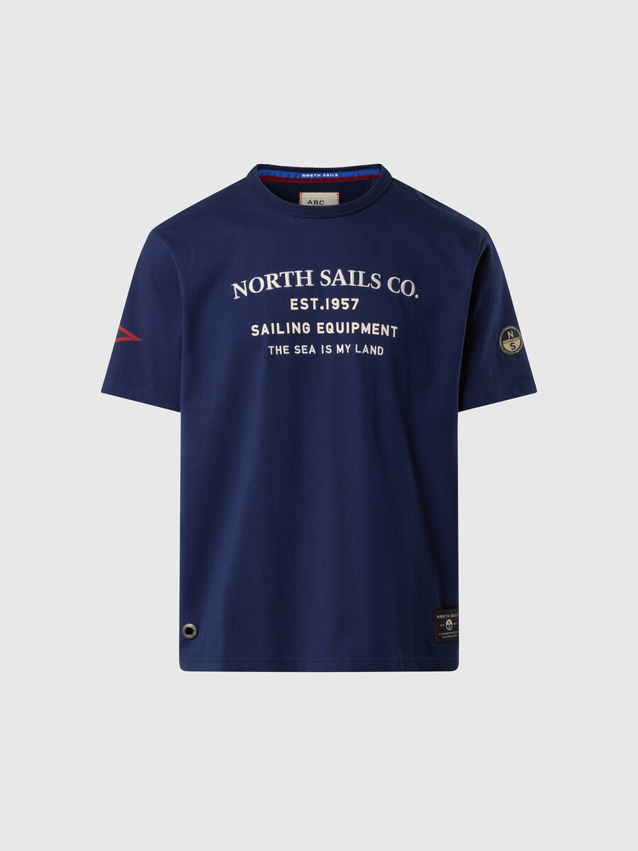 camiseta con estampado de vela
