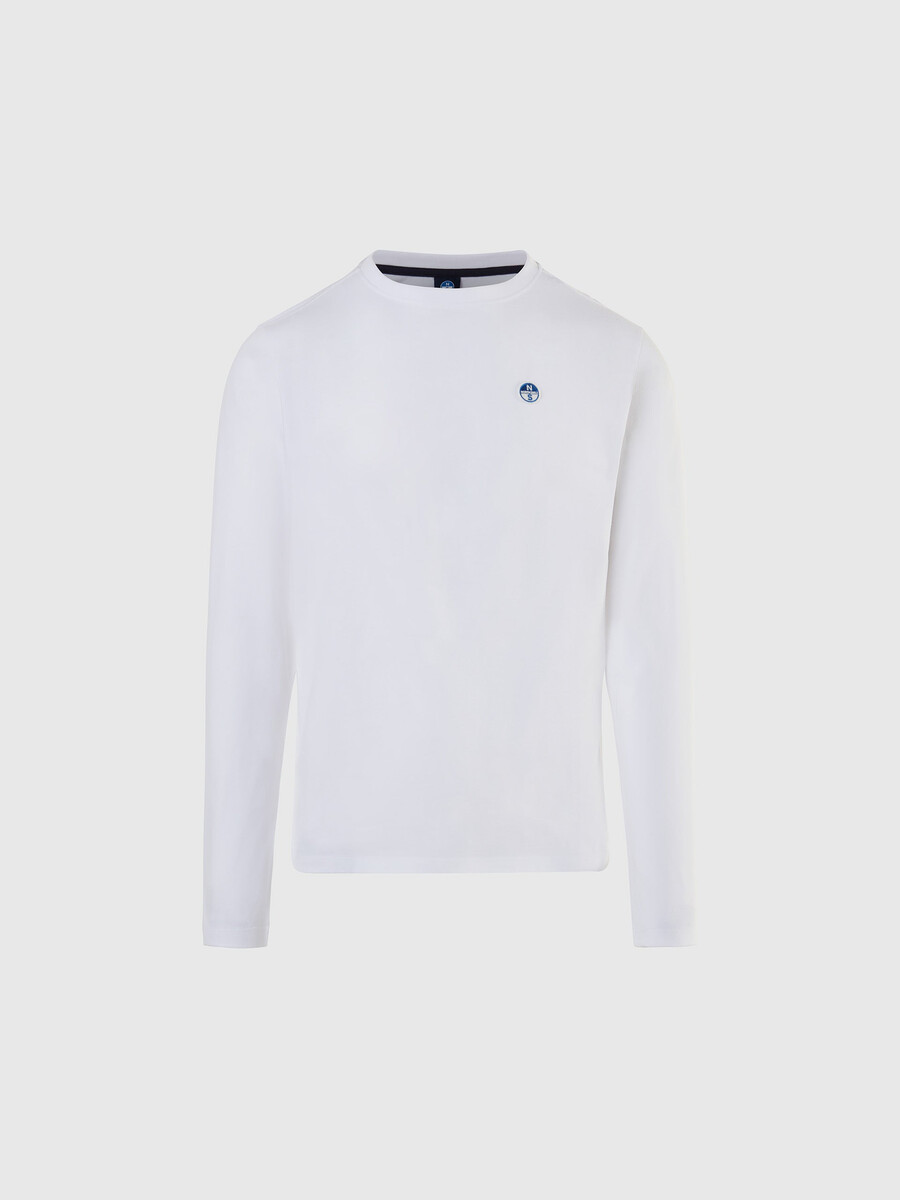 camiseta de manga larga con parche de logo