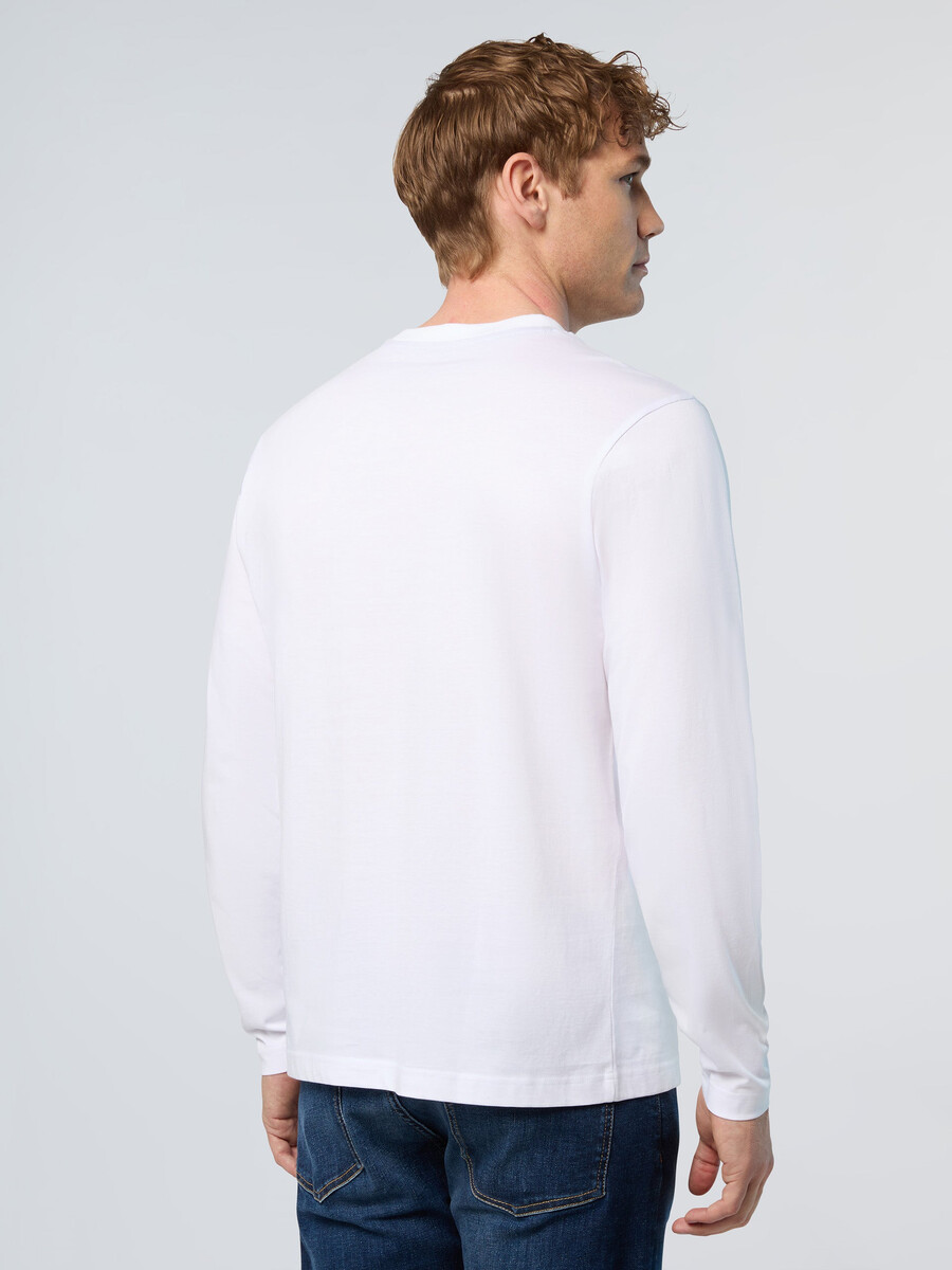 camiseta de manga larga con parche de logo