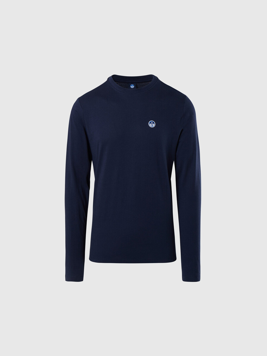 camiseta de manga larga con parche de logo