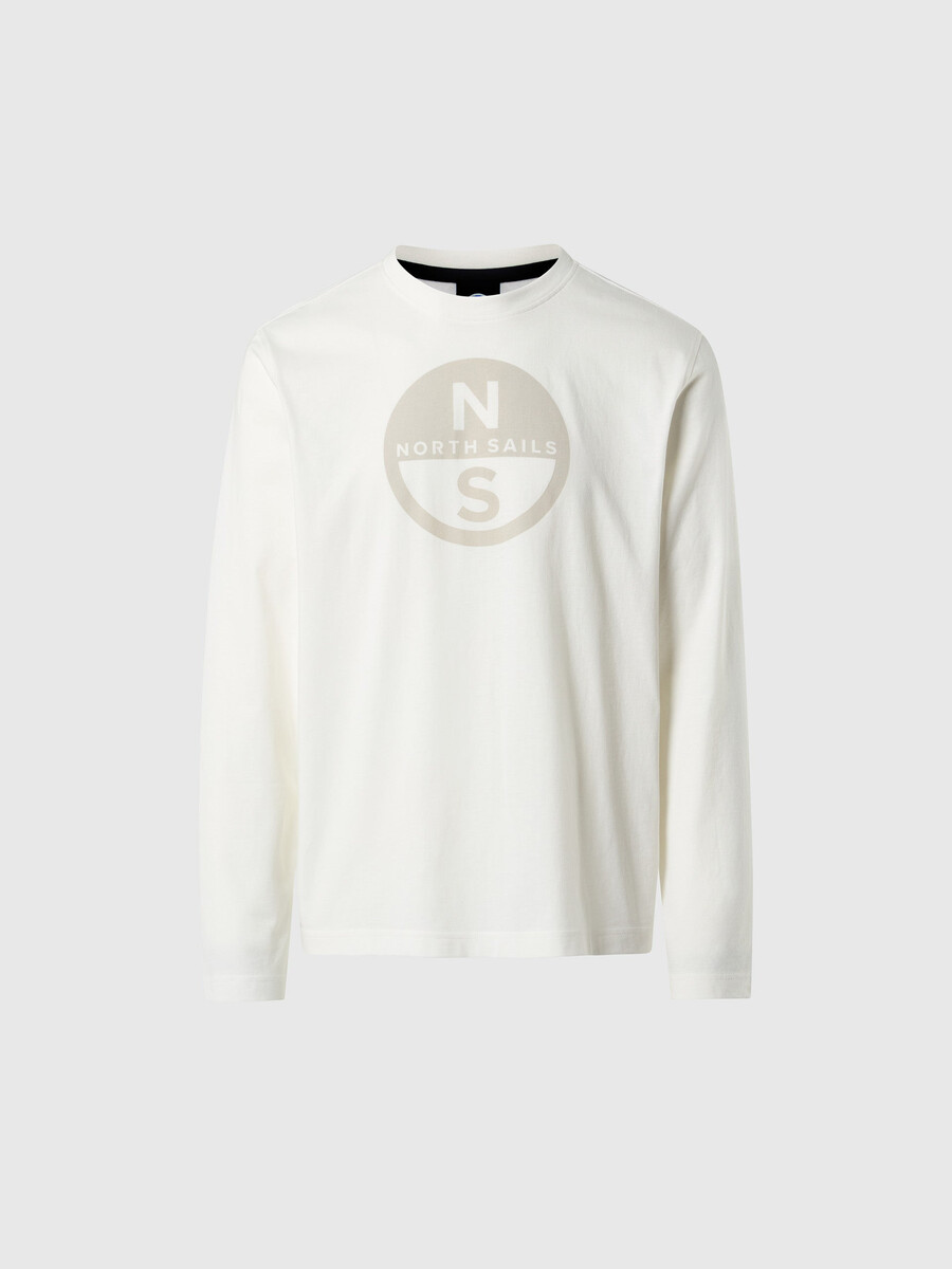 camiseta de manga larga con estampado maxi