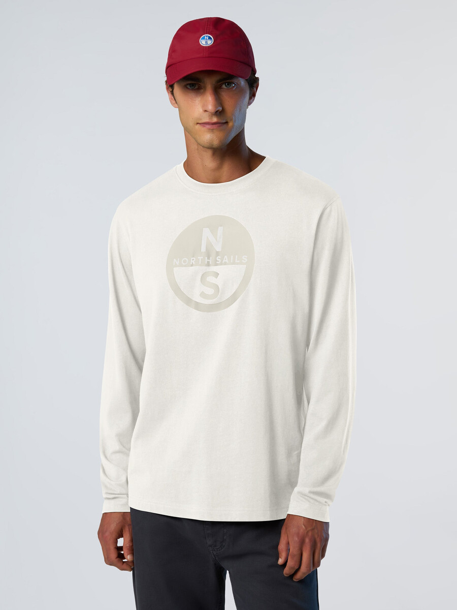 camiseta de manga larga con estampado maxi