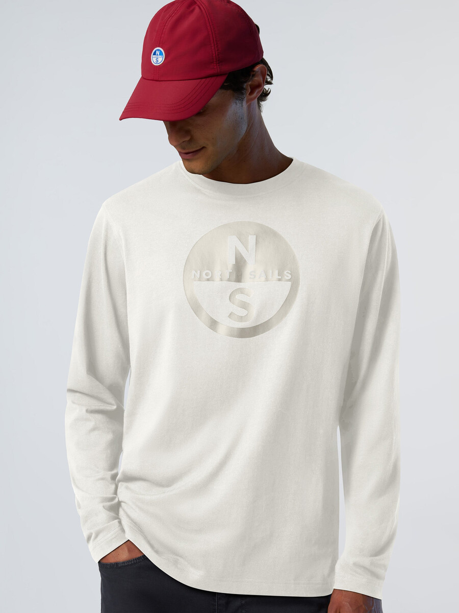 camiseta de manga larga con estampado maxi