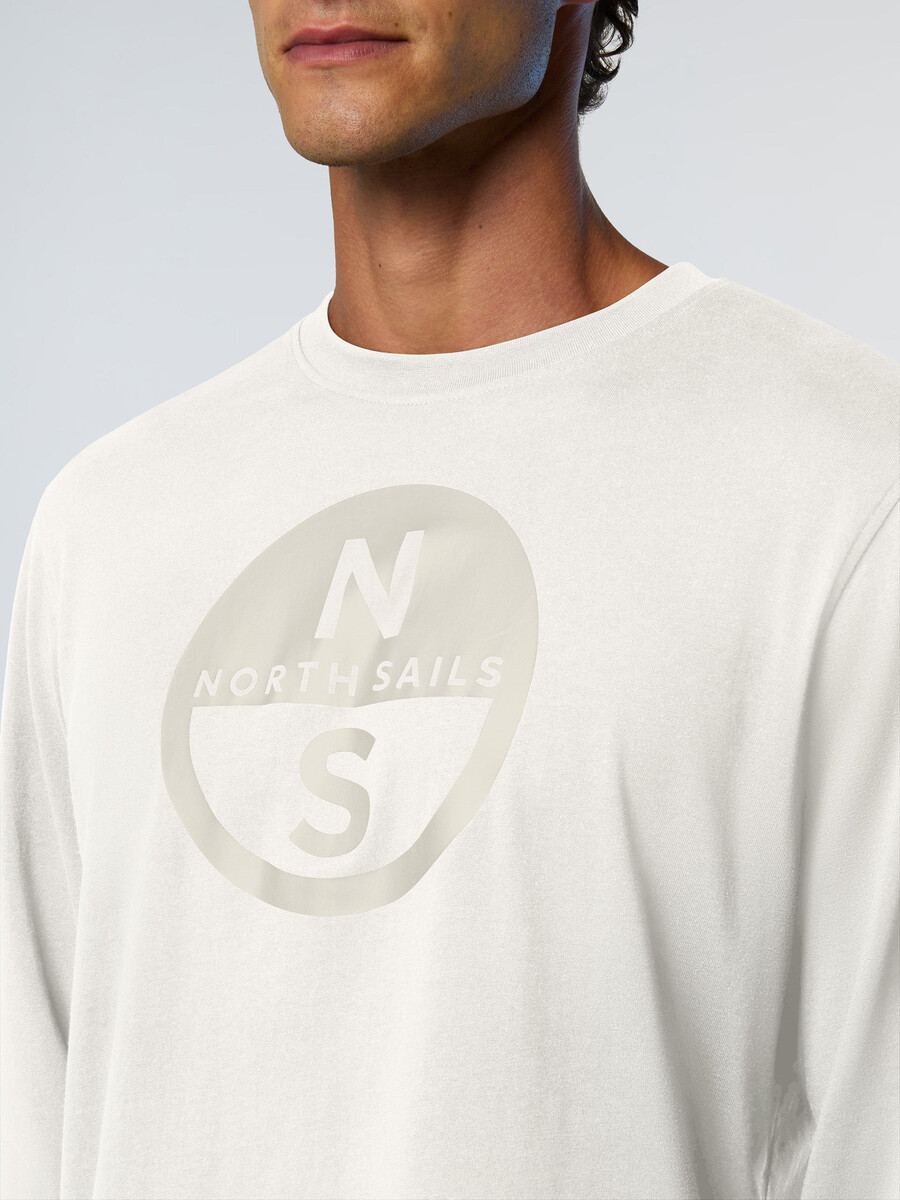 camiseta de manga larga con estampado maxi