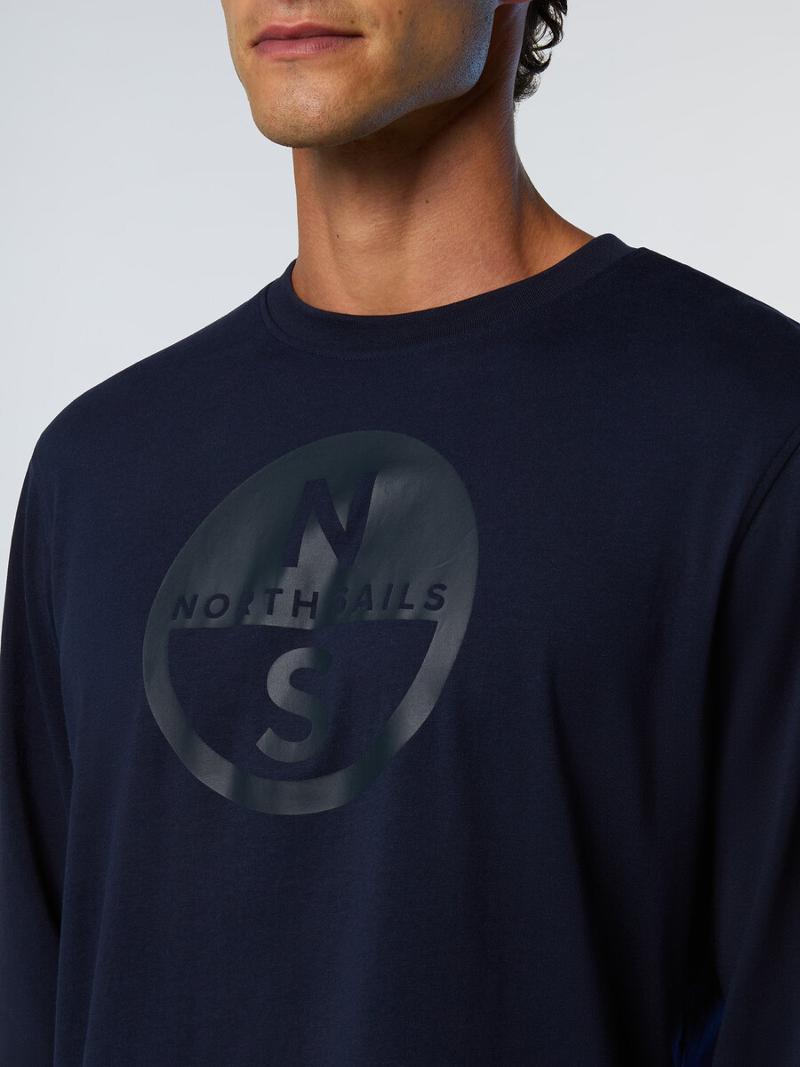 camiseta de manga larga con estampado maxi