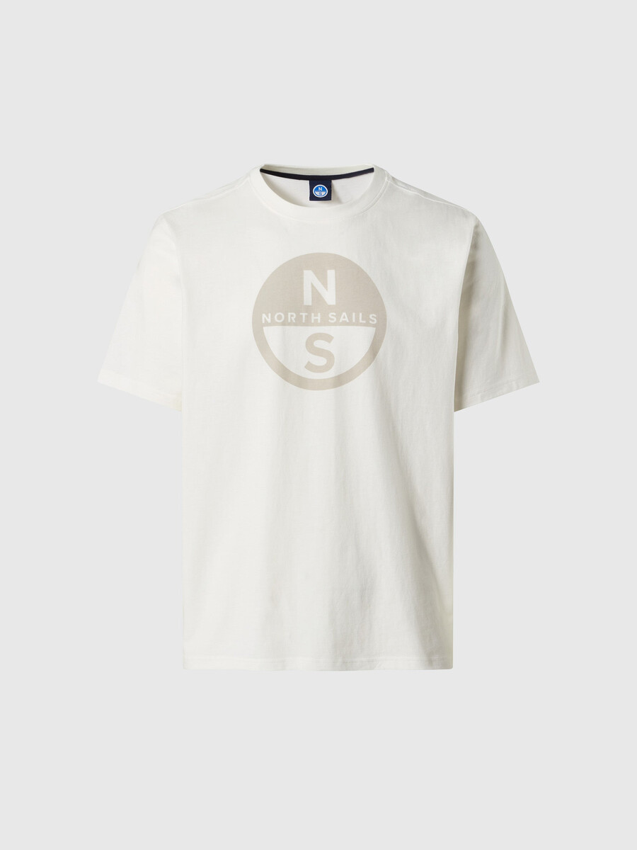 camiseta con estampado maxi