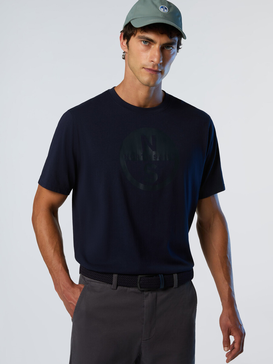 camiseta con estampado maxi