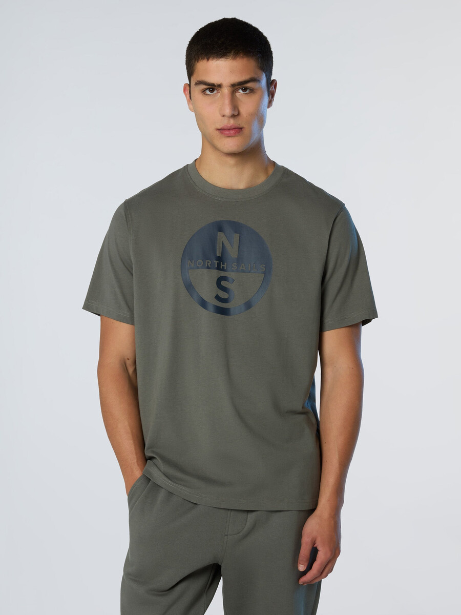 camiseta con estampado maxi