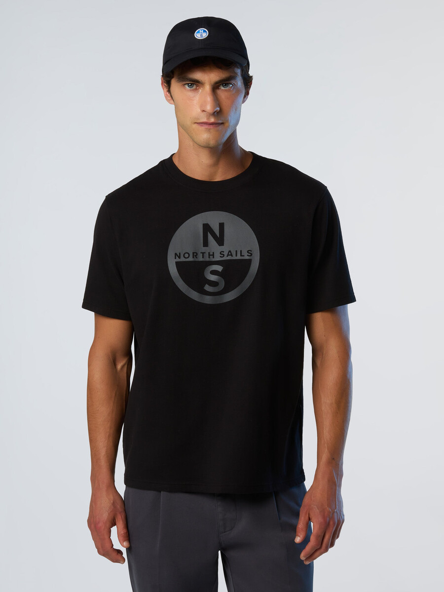 camiseta con estampado maxi