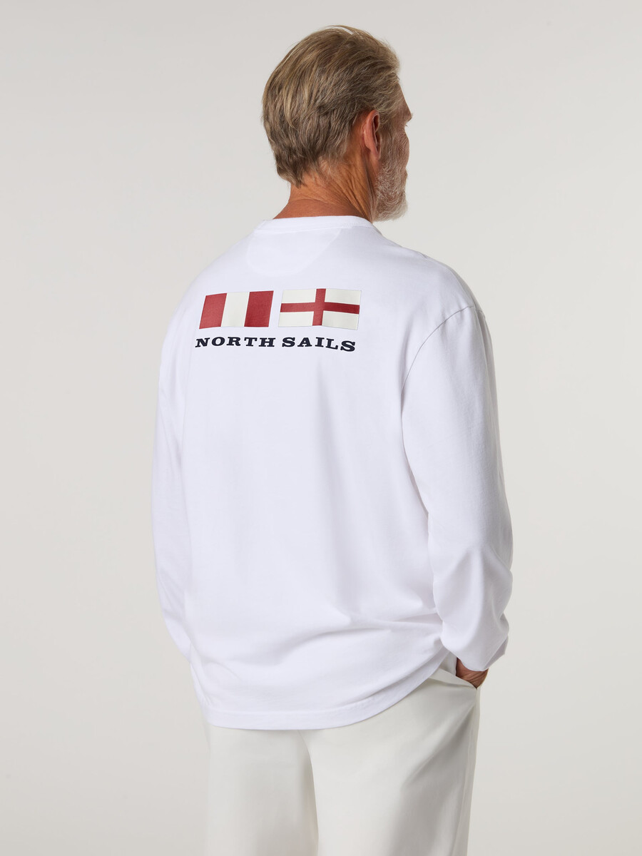 camiseta de manga larga cap sud-est con estampado de bandera