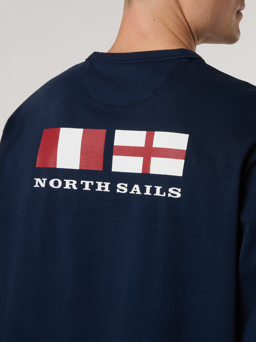 camiseta de manga larga cap sud-est con estampado de bandera