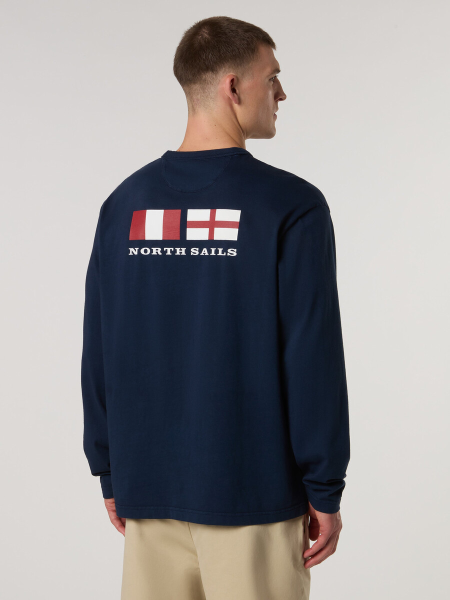 camiseta de manga larga cap sud-est con estampado de bandera