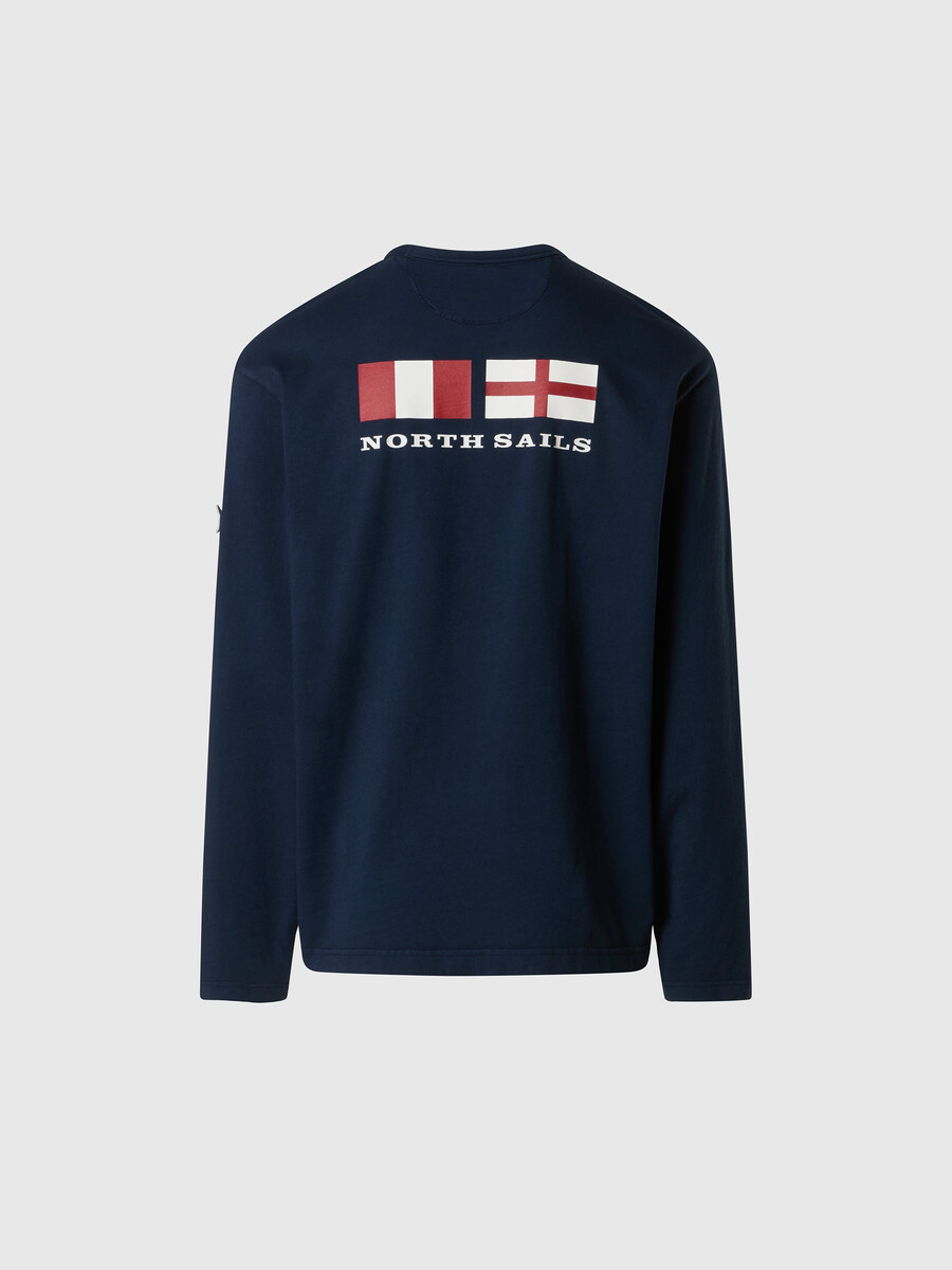 camiseta de manga larga cap sud-est con estampado de bandera