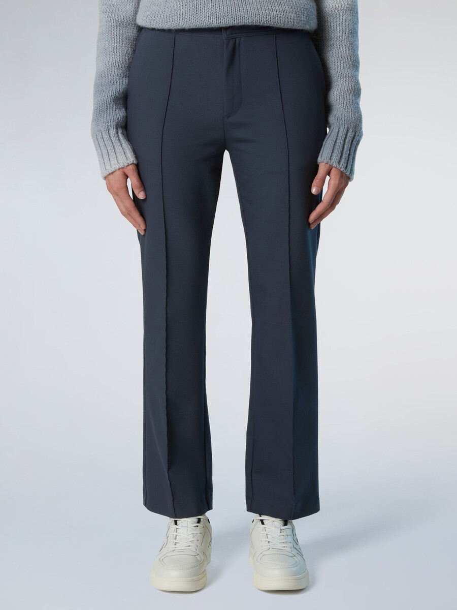 pantalones interlock de pierna recta