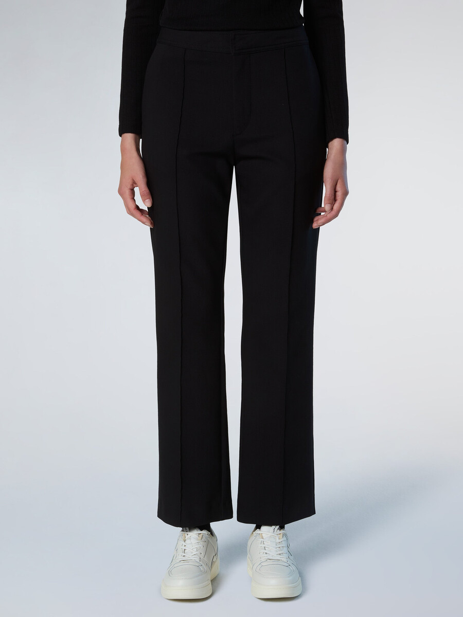 pantalones interlock de pierna recta