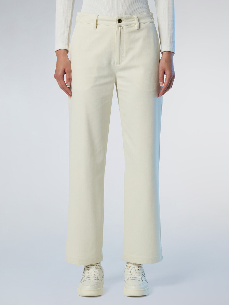 pantalones de sarga de pierna ancha