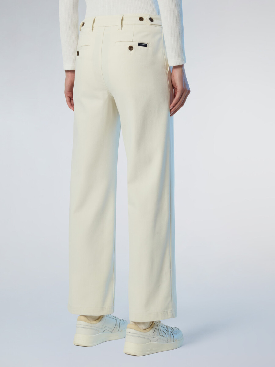 pantalones de sarga de pierna ancha